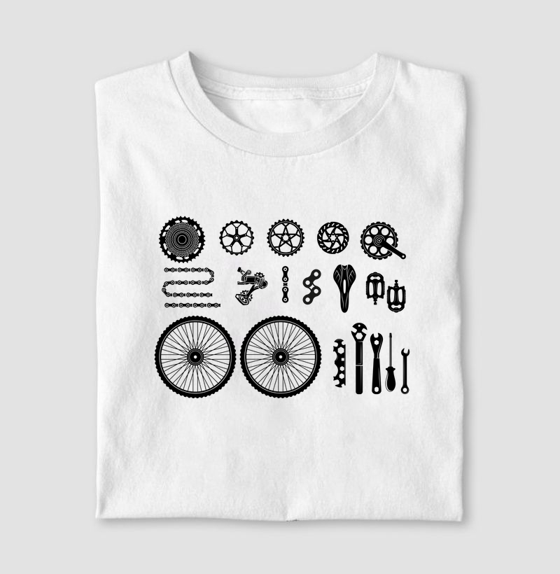 Camiseta Pedal & Peças 100% Algodão 