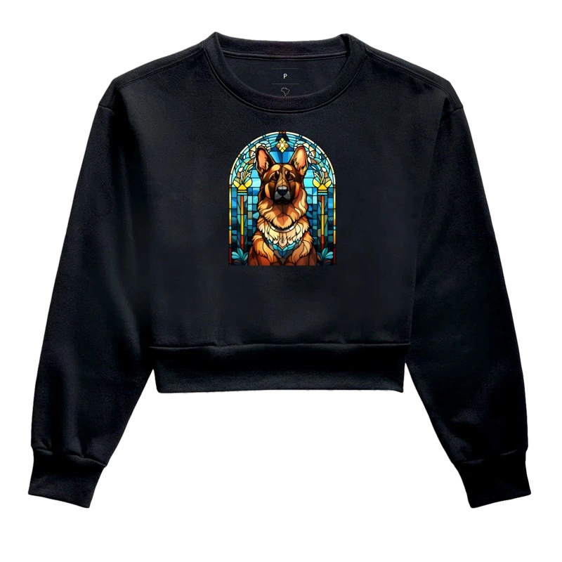 Pastor Alemão Vitral II - Moletom Crooped