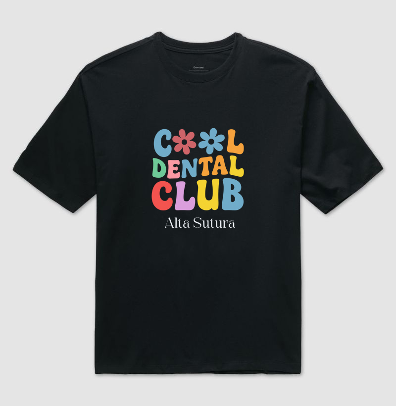 Camiseta Unissex Oversized 100% Algodão - Cool Dental Club