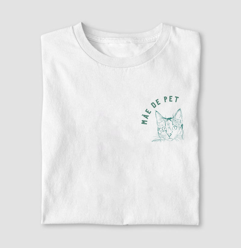 Camiseta Mãe de Pet Cat Peito