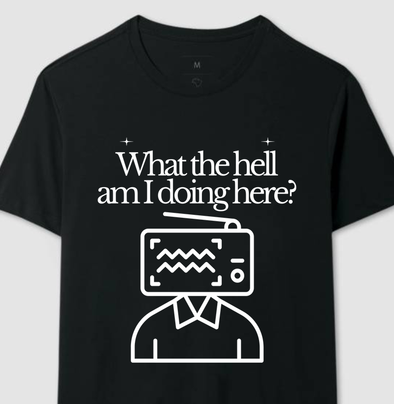 What the Hell Am I Doing Here? – Estampa Radiohead Minimalista