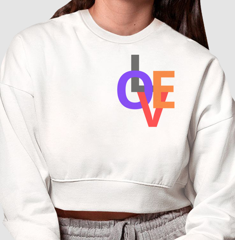 Moletom Cropped LOVE
