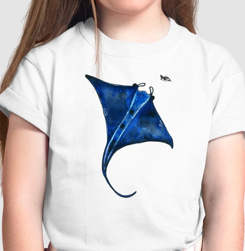 Camiseta Infantil Arraia Aquarela