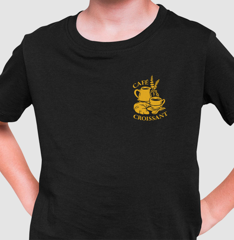 Camiseta Infantil Café Paris Pocket