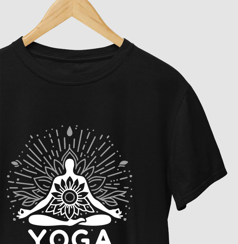 Yoga - Meditação em Lótus (estampa branca central)
