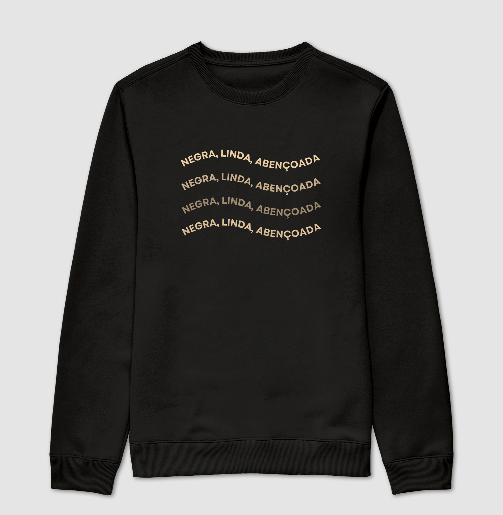 Camiseta Original Negra, Linda, Abençoada