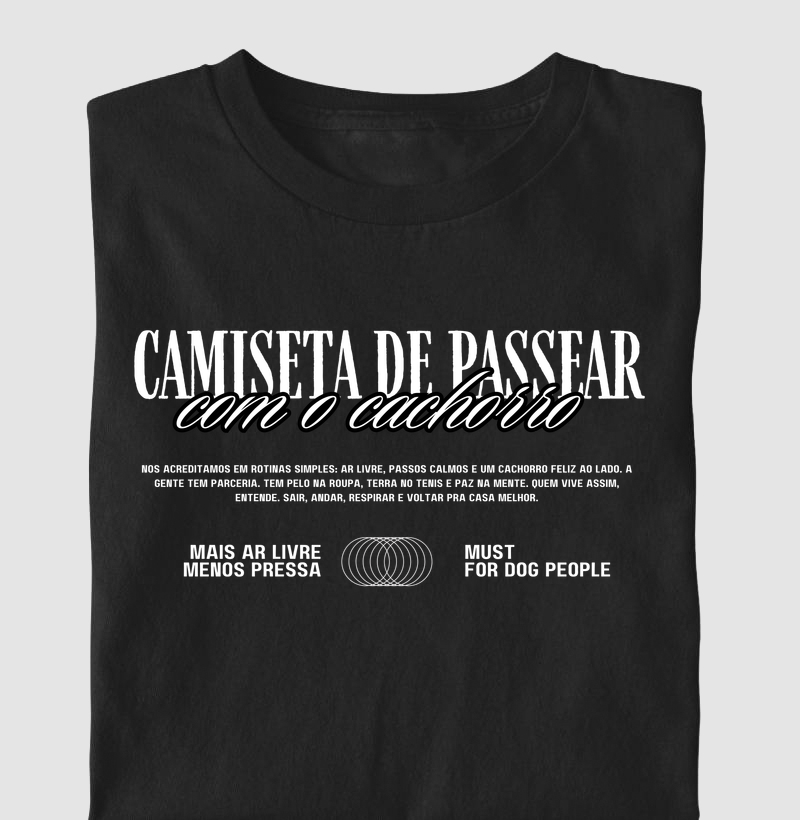 Camiseta de passear com o cachorro