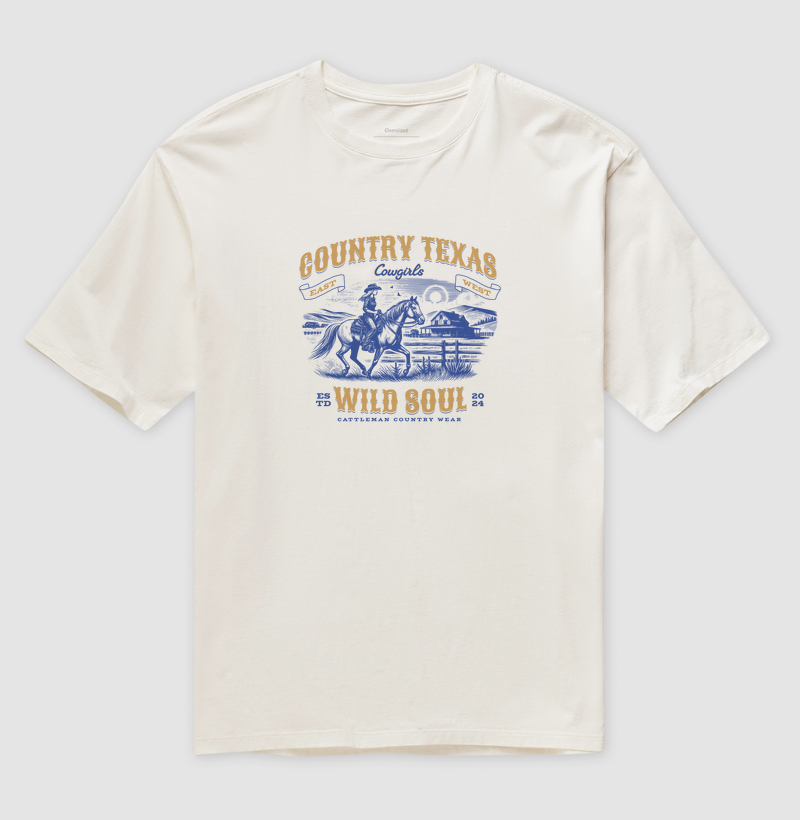 Camiseta Oversized Country TEXAS