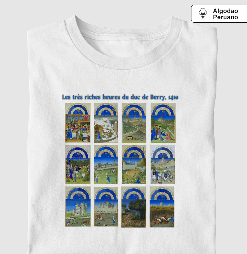 Camiseta de Algodão Peruano As Ricas Horas do Duc de Berry