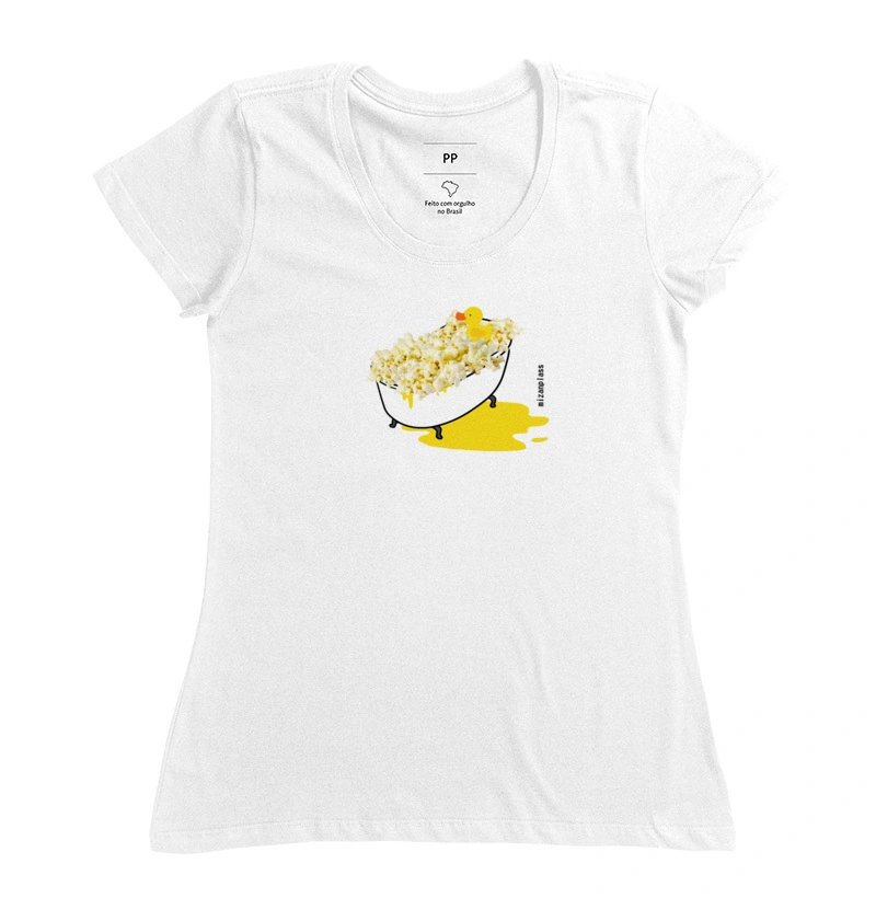 Pato com pipoca amanteigada