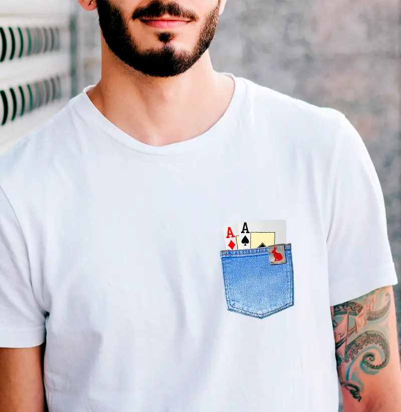 Camiseta 100% Algodão POCKET PAIR - MASCULINA 