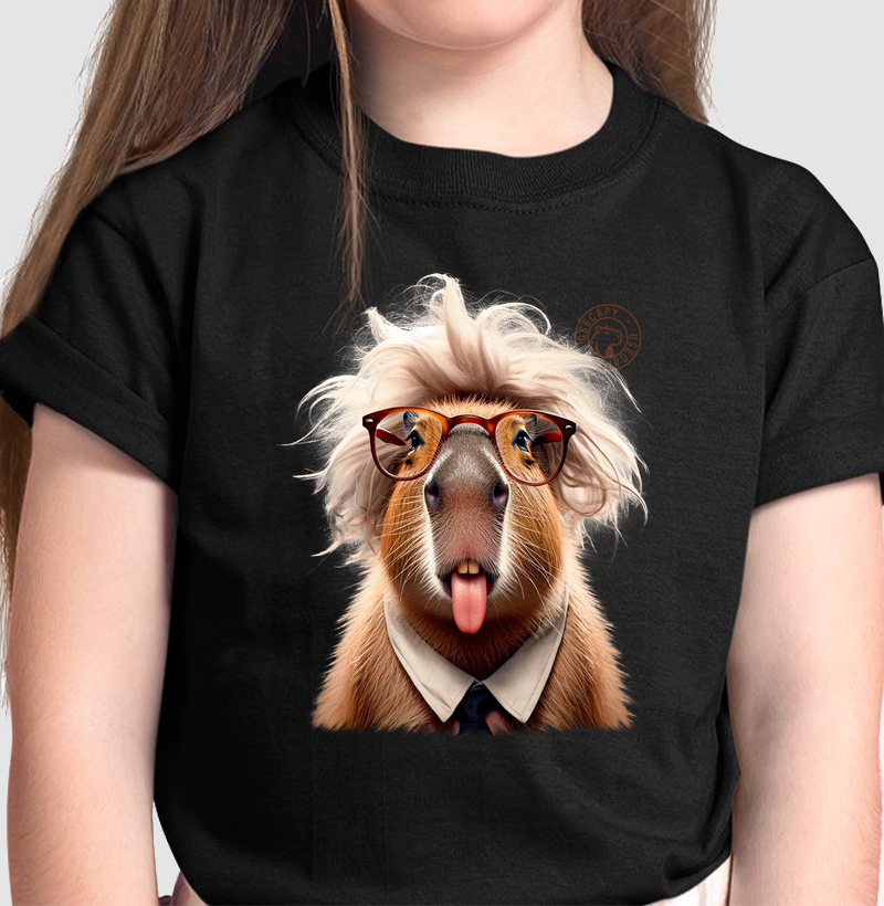 Camiseta - Capy Einstein