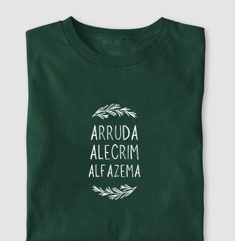 Camiseta com estampa "Ervas"- 100% algodão