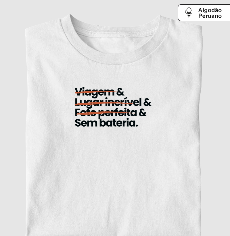 Sem bateria - Algodão premium peruano