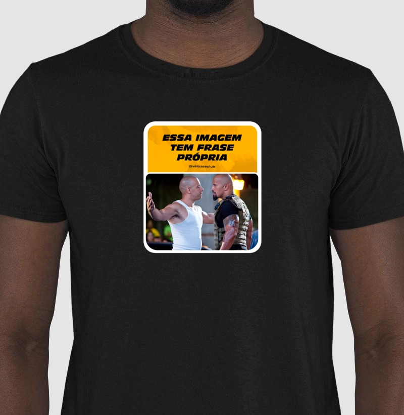 Camiseta Dom e Hobbs frente a frente Velozes e Furiosos 5: Operação Rio