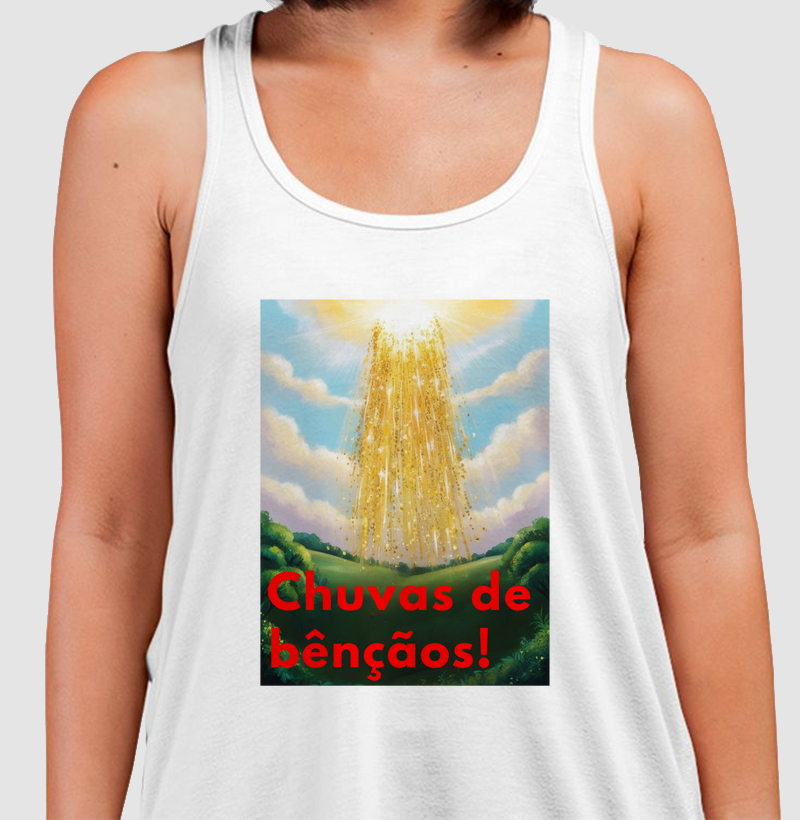 Camiseta Regata Personalizada Chuvas de Bênçãos