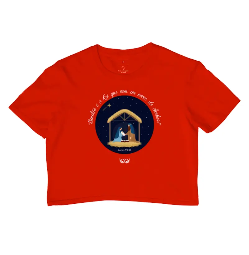 Croped de Natal Bendito o Rei que vem em nome do Senhor