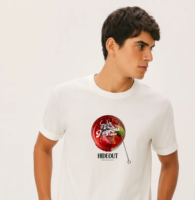Camiseta Drink Negroni Week - por Hideout