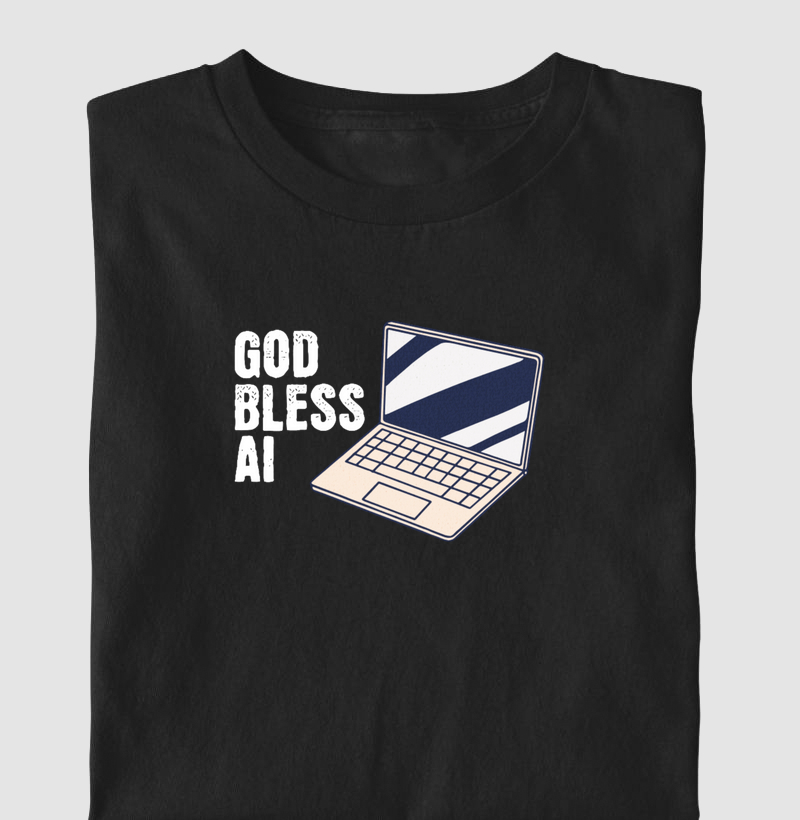 Rotina "God Bless AI" laptop