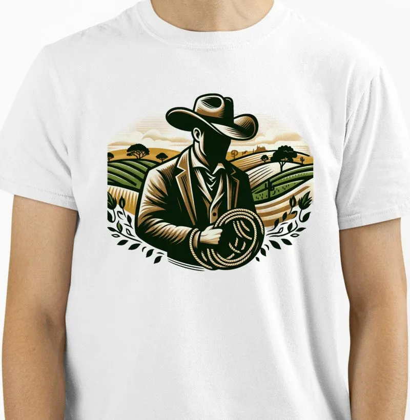 Peão Cowboy com seu Laço Country