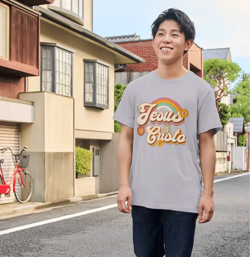 Camiseta "Jesus Cristo Arco-Íris"