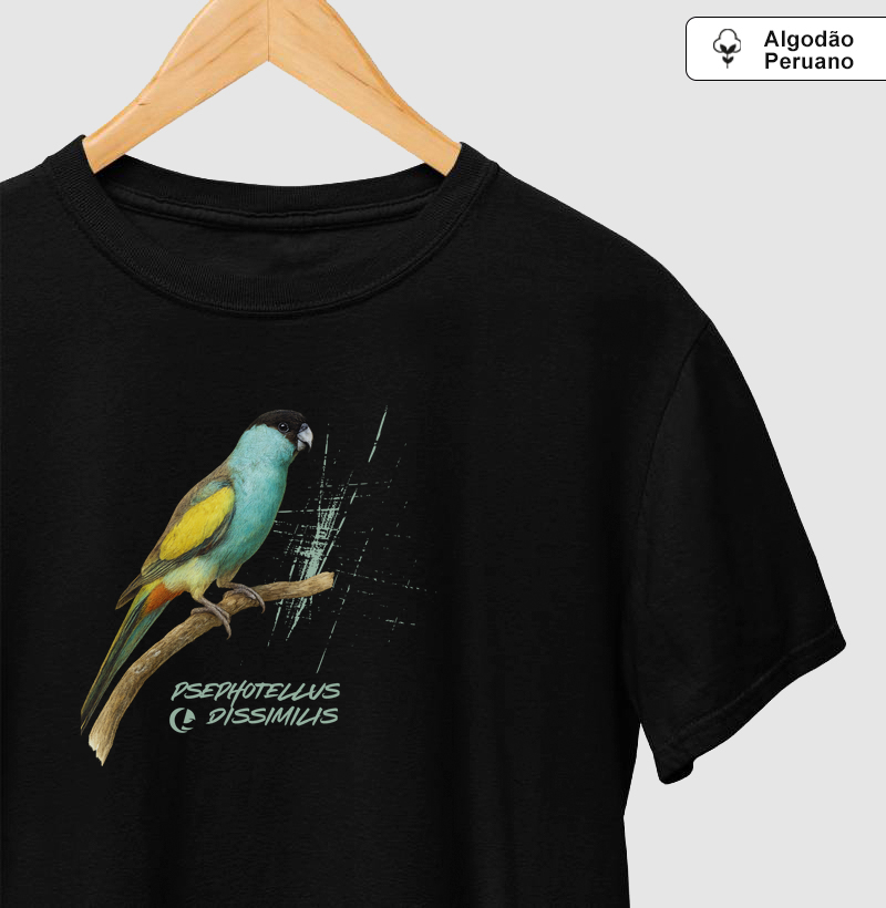 Camiseta Algodão Peruano Hooded Parrot