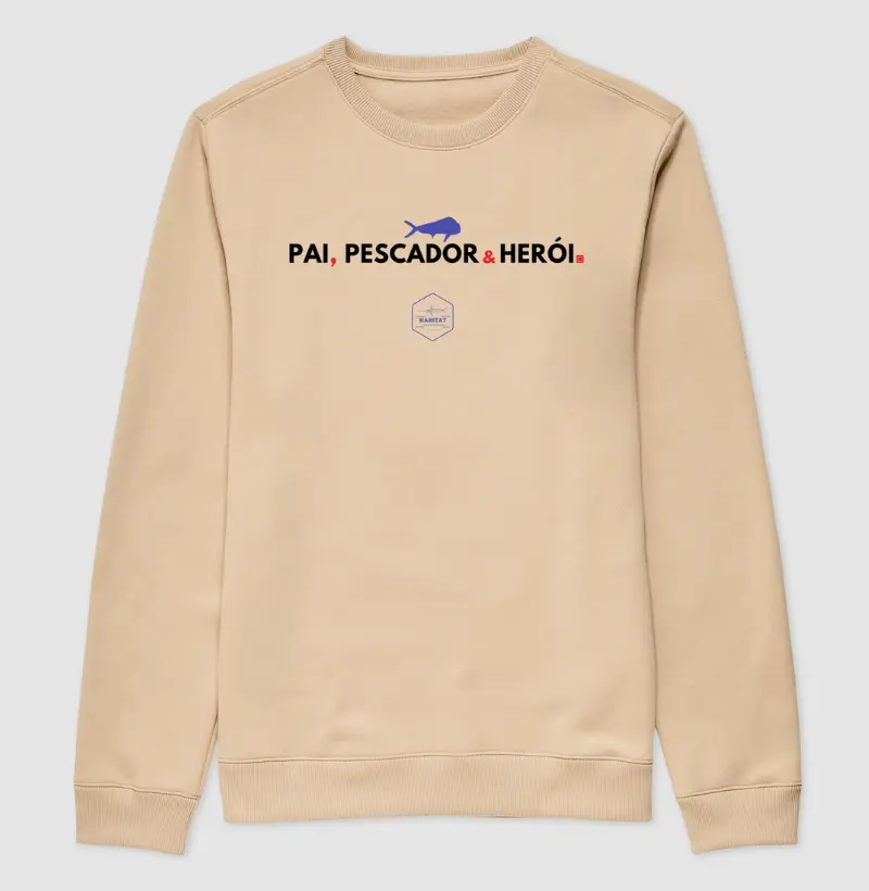 PAI PESCADOR HERÓI SUÉTER