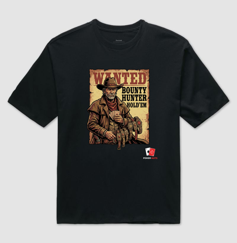 Camiseta Oversized Wanted Bounty Hunter Hod'em