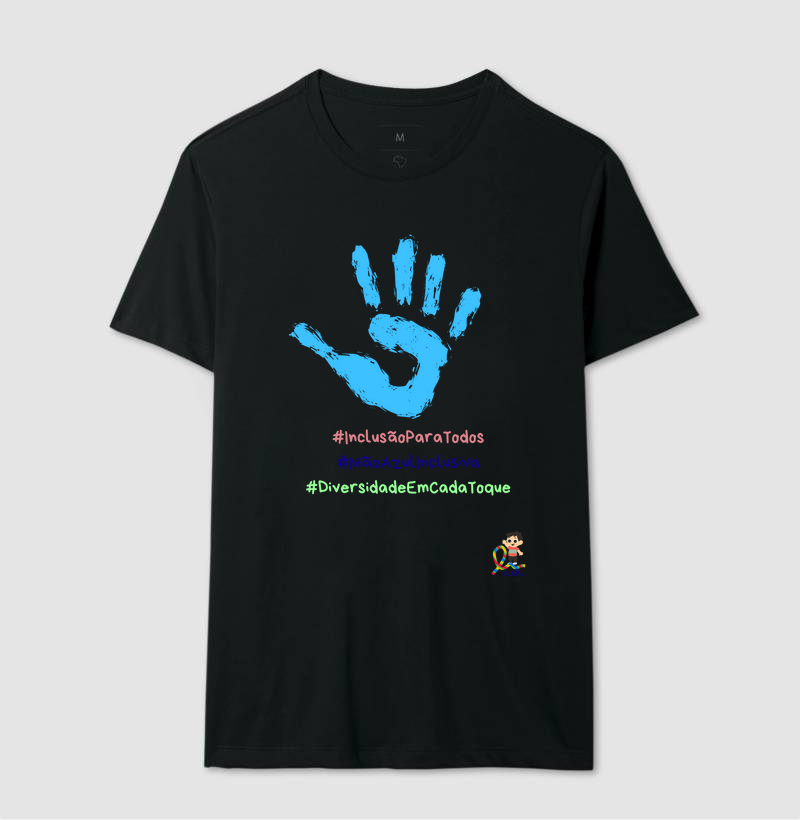 Camiseta Mão Azul