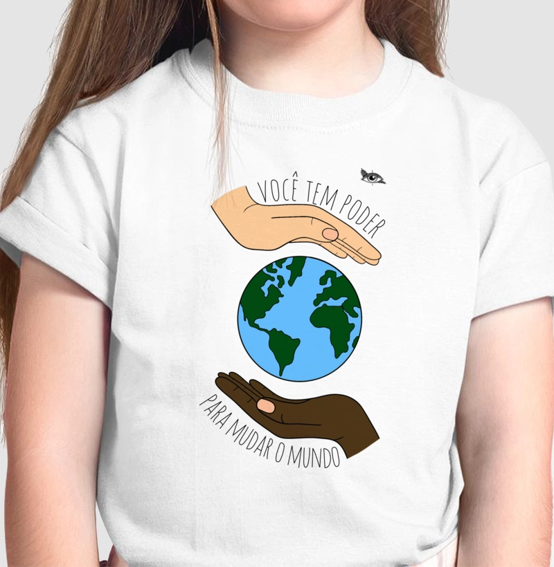 Camiseta Infantil Mudar o Mundo