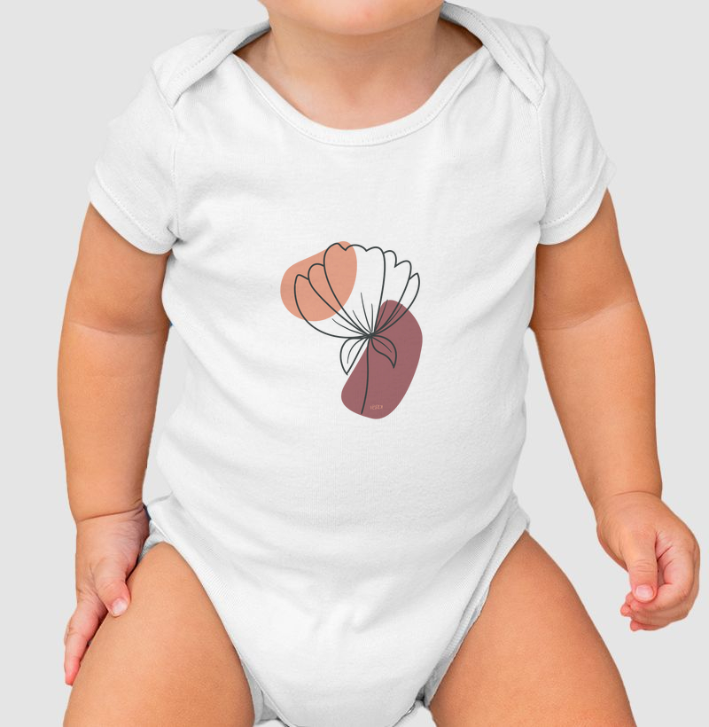 Flor estilizada fundo rosa