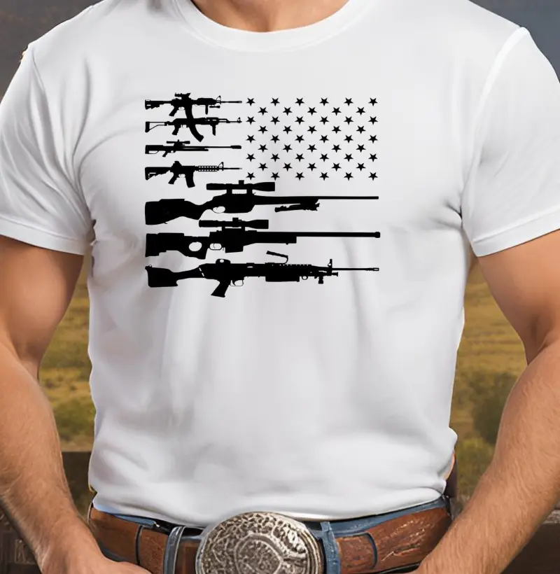Camiseta USA - guns