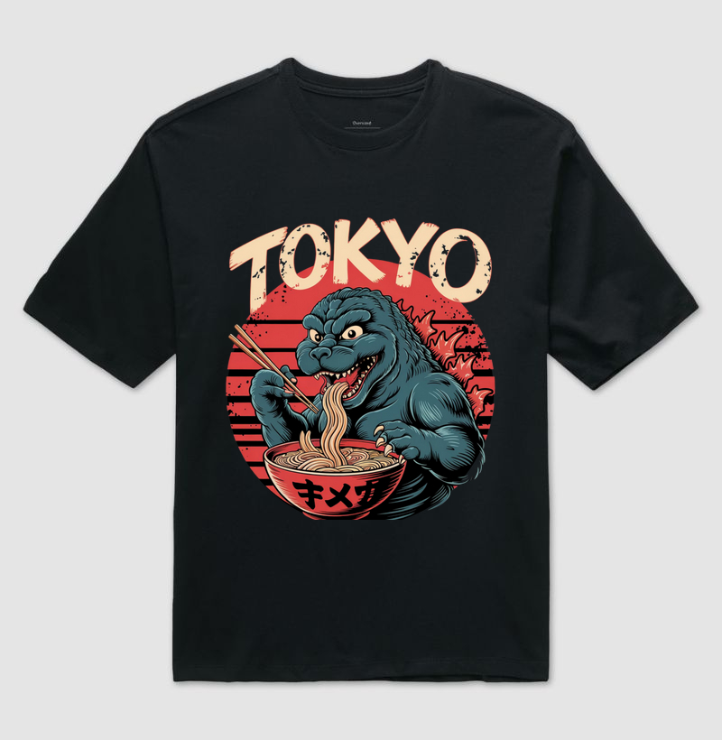 Camiseta Tokyo Ramen - O Lanche do Godzilla