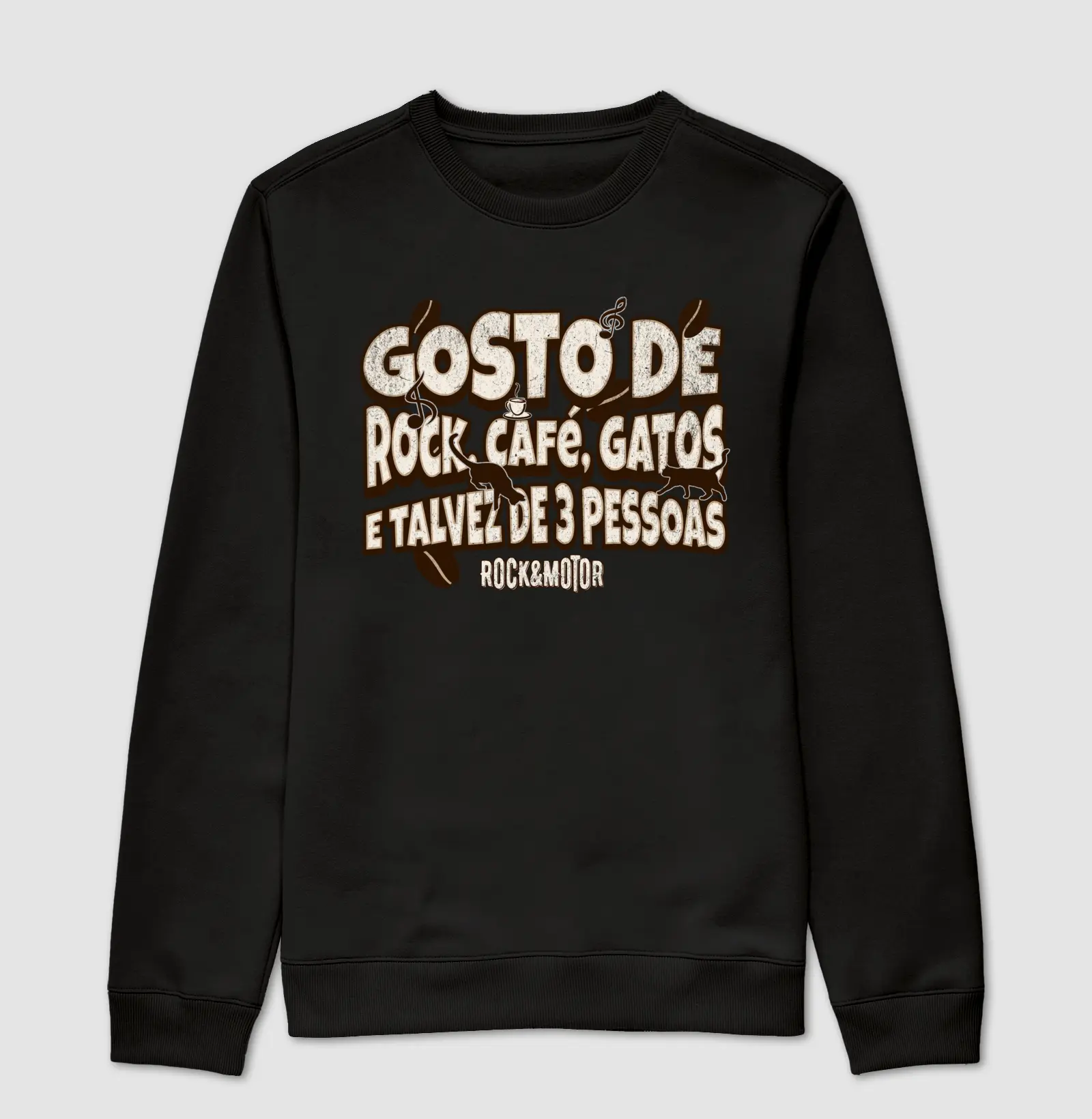 Rock, Café, Gatos e 3 Pessoas