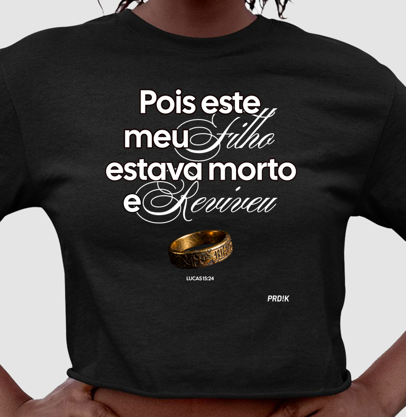 Cropped Algodão com Estampa - Meu Filho Reviveu