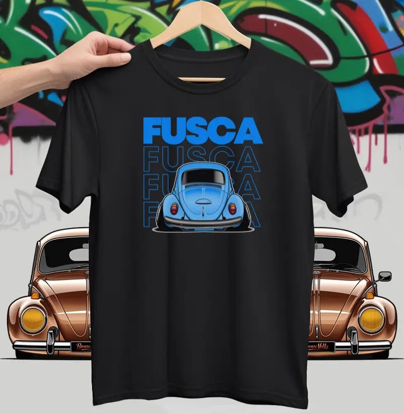 Camiseta Fusca cambagem azul