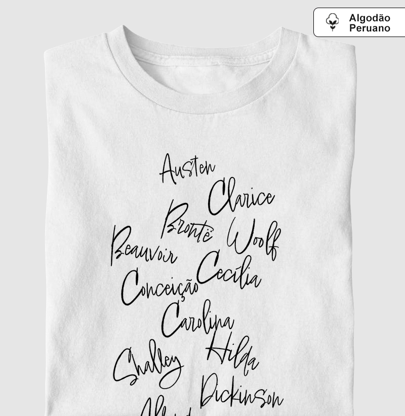 Camiseta Algodão Peruano - Grandes Escritoras
