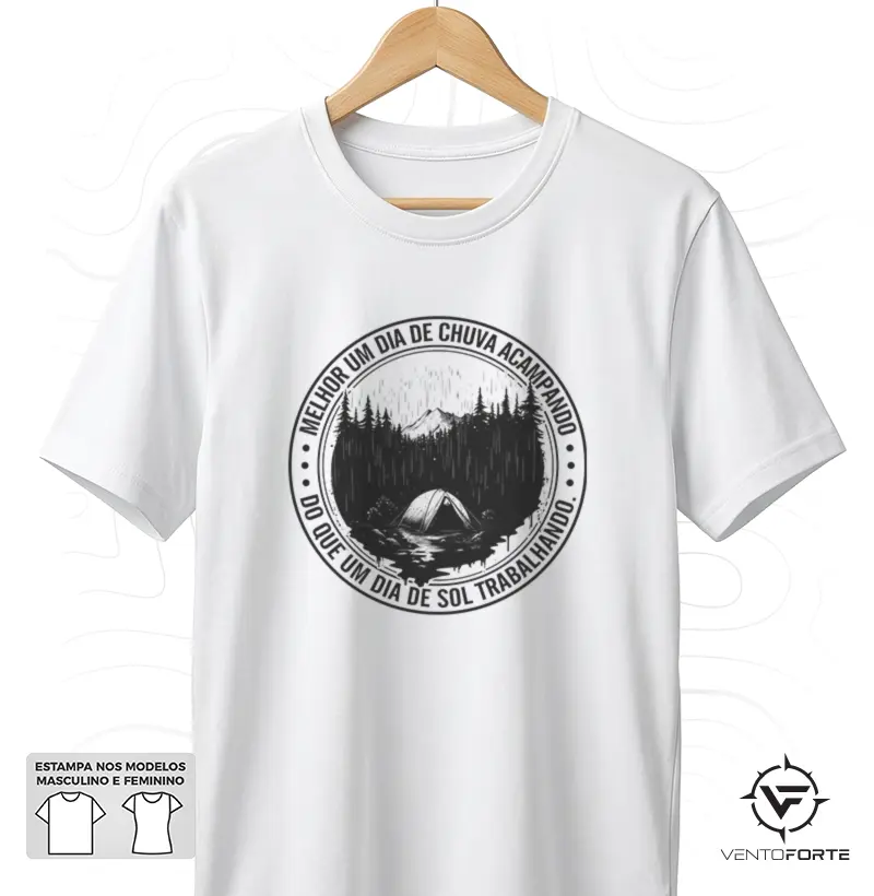 Dia de chuva acampando