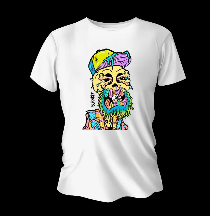 Camiseta Collab Burnkit x Toxic Skulls Club 