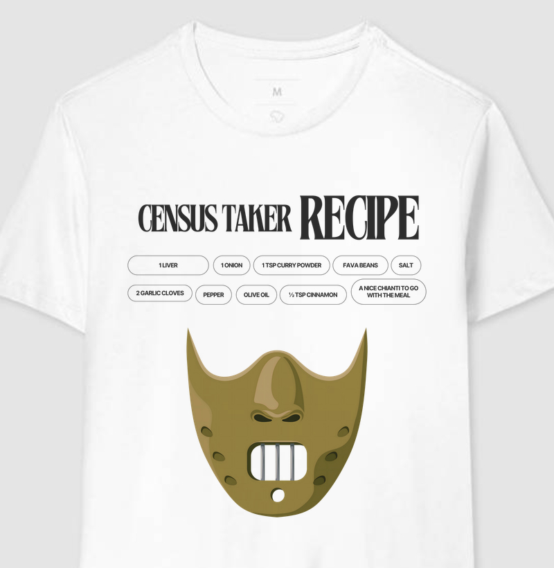 Camiseta Census Taker Recipe - O Silêncio dos Inocentes