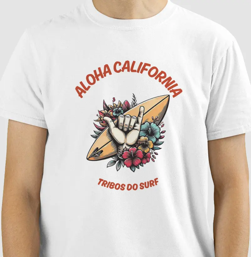 CAMISETA RESERVA.INK MASCULINA E FEMININA TRIBOS.etc ADVENTURE SURF ALOHA CALIFORNIA
