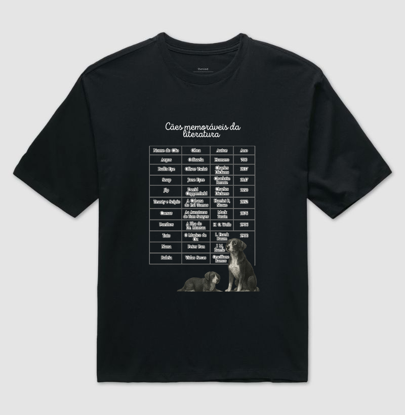CÃES MEMORÁVEIS DA LITERATURA – CAMISETA AFETIVA
