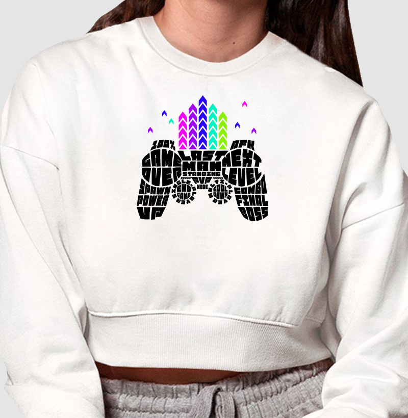 Moletom Cropped “Controle Gamer”
