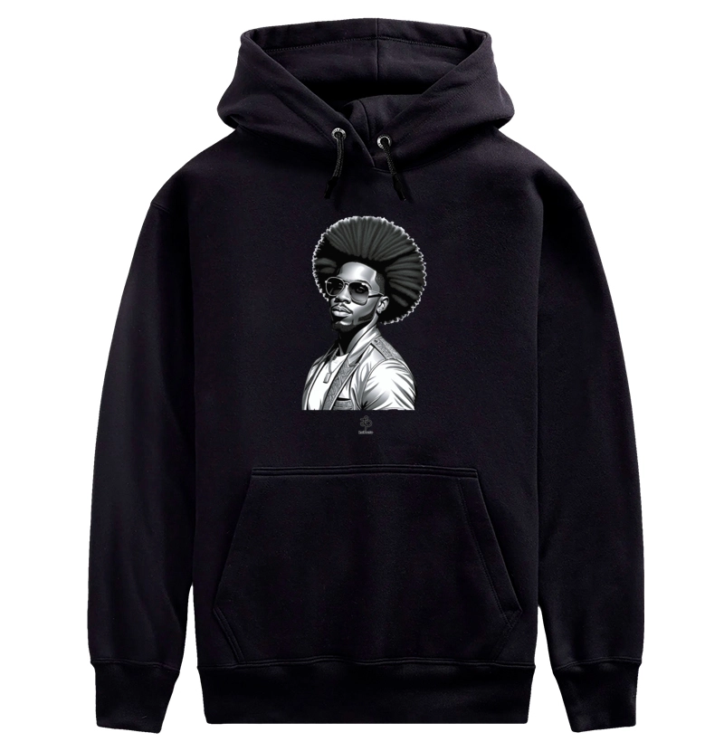 Homem Black Power - preto e branco