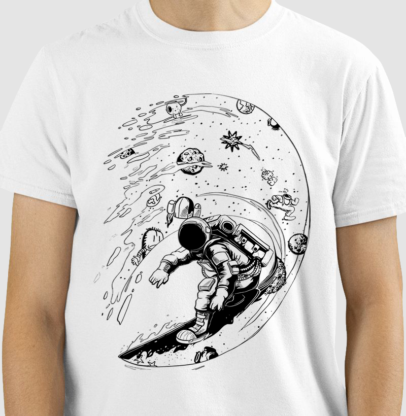 Astronaut Surfing the universe