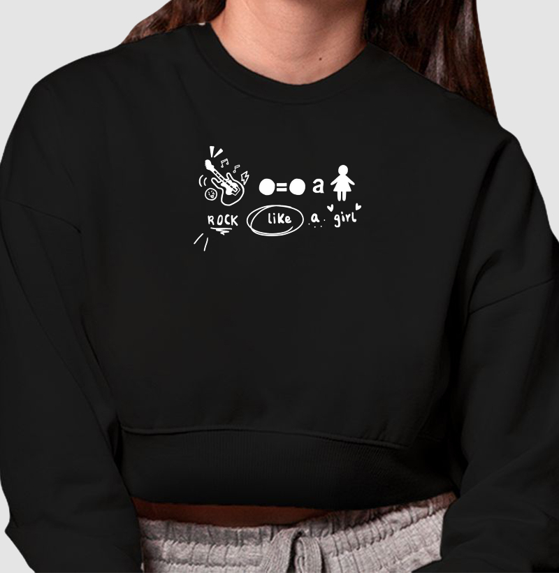 Moletom Cropped Girl Power by Talita Marquezinho