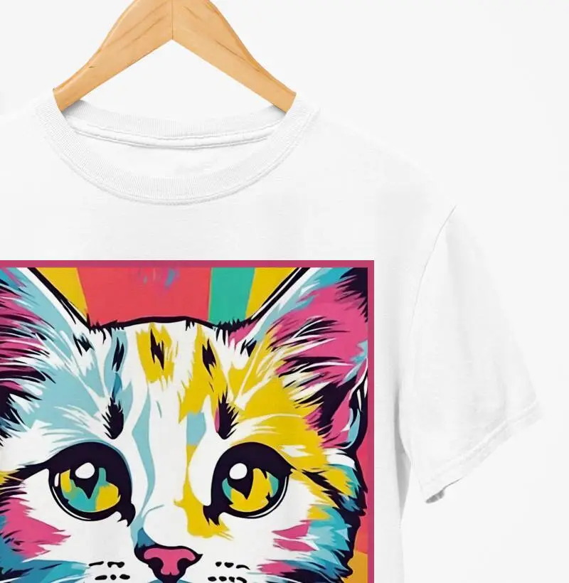 Camiseta Reserva Ink - Gatinho Fofo Pop Art