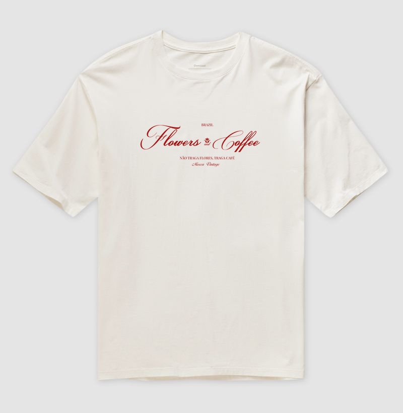 OVERSIZED - Flowers and Coffee - PREMIUM