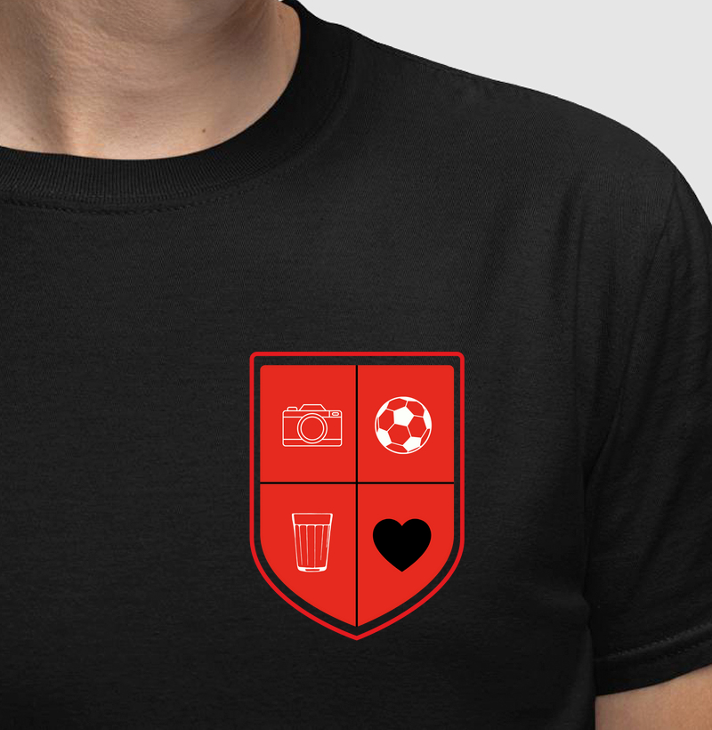 Escudo Preto e Vermelho