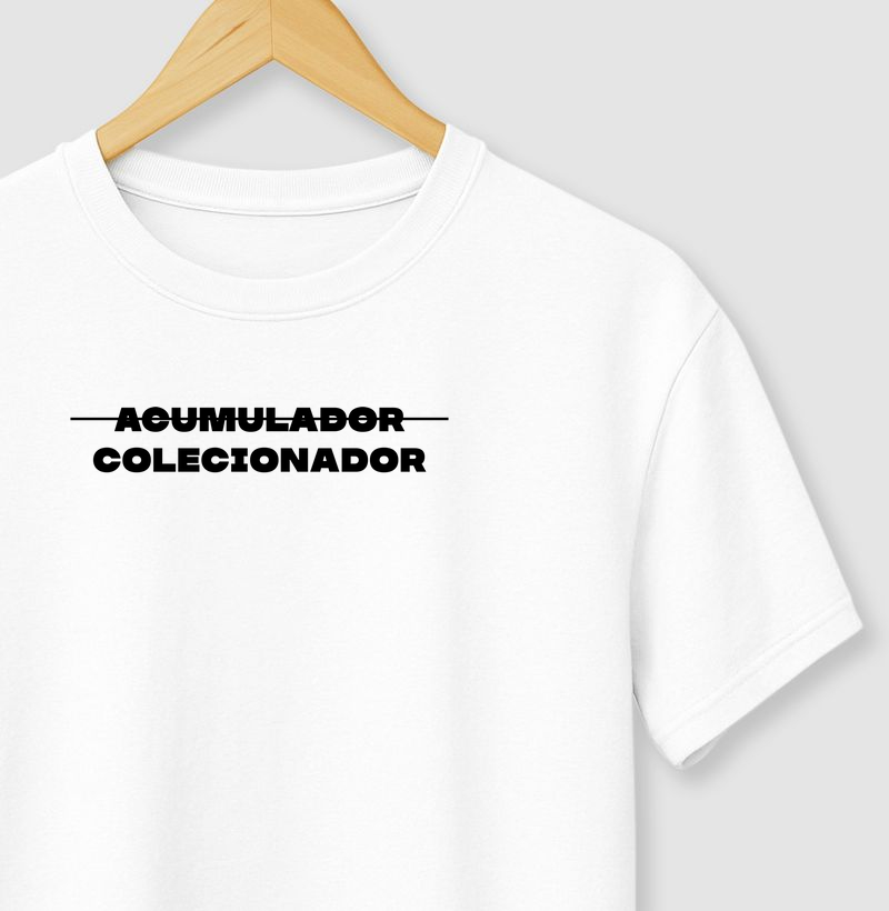 Camiseta estampada para colecionador de miniaturas - acumulador